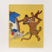 1930年代かわいい不注意な小さなヒョウの子 ジグソーパズル (縦)