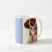 1930年代かわいい子犬のナンバー2 コーヒーマグカップ (正面右)