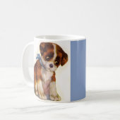 1930年代かわいい子犬のナンバー2 コーヒーマグカップ (正面左)