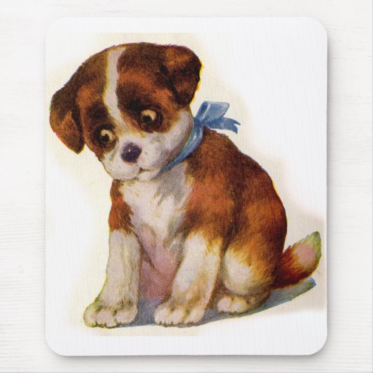 1930年代かわいい子犬のナンバー2 マウスパッド (正面)
