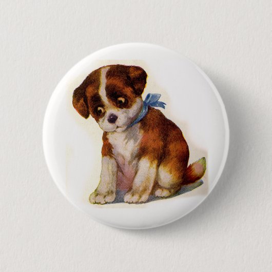 1930年代かわいい子犬のナンバー2 缶バッジ (正面)