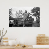 1930年代にカリフォルニアに向かう ポスター (キッチン)