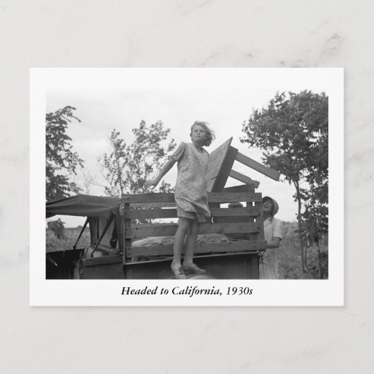 1930年代にカリフォルニアに向かった ポストカード (正面)
