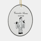 1930年代のおしゃれなレディーゴルファーとゴルフ セラミックオーナメント (右)