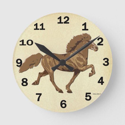 1930年代のアイスランド製 ラウンド壁時計 (正面)