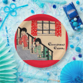 1930年代のアートデコクリスマス応援 ペーパープレート (パーティー)