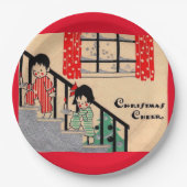 1930年代のアートデコクリスマス応援 ペーパープレート (正面)