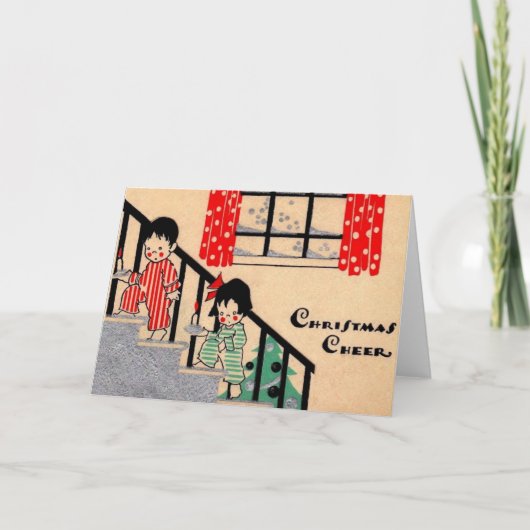 1930年代のアートデコクリスマス カード (正面)