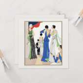 1930年代のイブニングドレスの女性たち カード (正面/裏面インサイチュ)