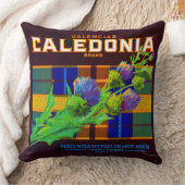 1930年代のカレドニアのオレンジ色のクレートラベル クッション (ブランケット)