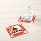 1930年代のクリスマススコットランド犬は「チアオ」と言う スクエアペーパーコースター (インサイチュ)