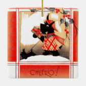 1930年代のクリスマススコットランド犬は「チアオ」と言う セラミックオーナメント (裏面)