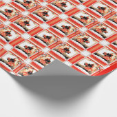 1930年代のクリスマススコットランド犬は「チアオ」と言う ラッピングペーパー (角)