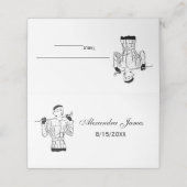 1930年代のゴルフクラブを持つファッショナブルなレディーゴルファー プレイスカード (外部開封)