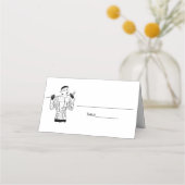 1930年代のゴルフクラブを持つファッショナブルなレディーゴルファー プレイスカード (裏面)