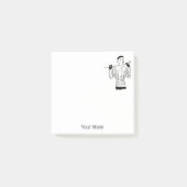 1930年代のゴルフクラブを持つファッショナブルなレディーゴルファー ポストイット (正面)