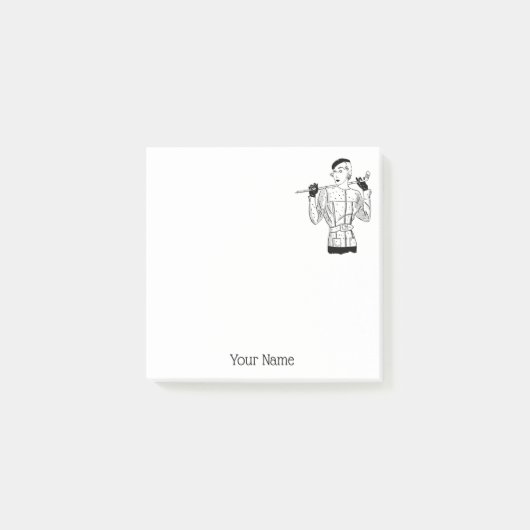 1930年代のゴルフクラブを持つファッショナブルなレディーゴルファー ポストイット (正面)