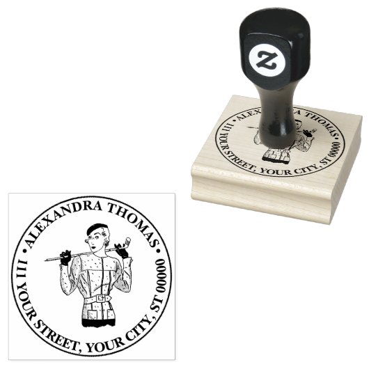 1930年代のゴルフクラブを持つファッショナブルなレディーゴルファー ラバースタンプ (押印)