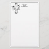 1930年代のゴルフクラブを持つファッショナブルなレディーゴルファー 便箋 (正面)