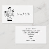 1930年代のゴルフクラブを持つファッショナブルなレディーゴルファー 名刺 (正面/裏面)