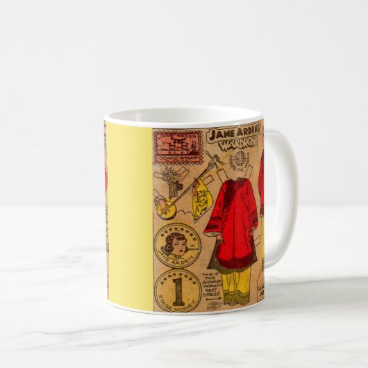 1930年代のジェーン・アーデン紙の人形中国の服 コーヒーマグカップ (正面右)