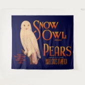 1930年代のスノウのブランド梨のフルーツクリートラベルプリント タペストリー (正面(横))