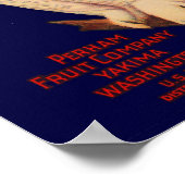 1930年代のスノーフクロウのブランドは、果輪状のラベルを梨にする ポスター (角)