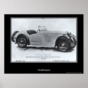 1930年代のスポーツカーのプリント ポスター