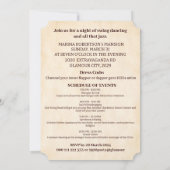 1930年代のパーティーエラスイングソイレ10代の若者パーティー 招待状 (裏面)