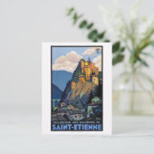 1930年代のビンテージ旅行ポスター ポストカード (スタンド正面)