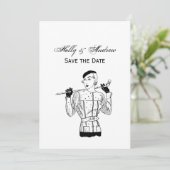 1930年代のファッショナブルなゴルフ女子とゴルフクラブ 招待状 (スタンド正面)