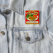 1930年代のファーンパークのエンドウ豆とニンジンのラベル 缶バッジ (インサイチュ)