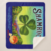 1930年代のフルーツクラートレーベルShamrock Navel Orange シェルパブランケット (正面)