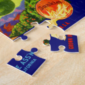 1930年代のフルーツクラートレーベルShamrock Navel Orange ジグソーパズル (側面)