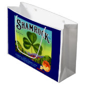 1930年代のフルーツクラートレーベルShamrock Navel Orange ラージペーパーバッグ (正面アングル)