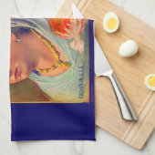 1930年代のフルーツクレートラベルビクトリアブランドオレンジ キッチンタオル (四つ折り)