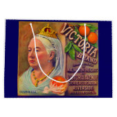 1930年代のフルーツクレートラベルビクトリアブランドオレンジ ラージペーパーバッグ (裏面)