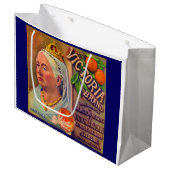 1930年代のフルーツクレートラベルビクトリアブランドオレンジ ラージペーパーバッグ (正面アングル)