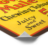 1930年代のブラウンのラバ噛みタバコのポスター ポスター (角)