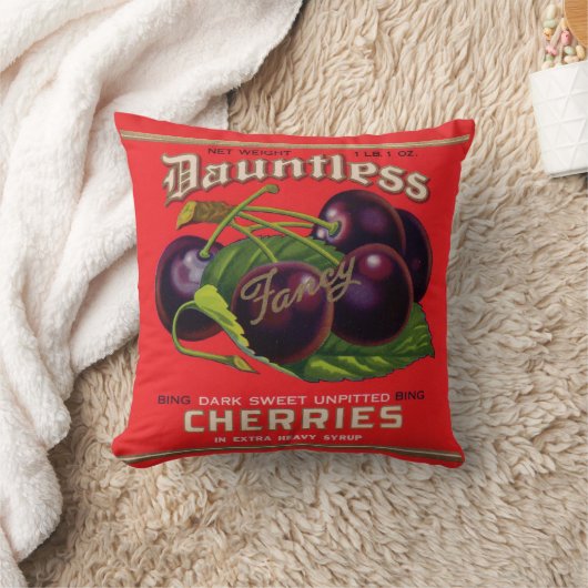 1930年代のヘビーシロップのダントレスさくらんぼはラベルを付けることができる クッション (ブランケット)