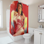 1930年代のホットタイプリント シャワーカーテン (インサイチュ)