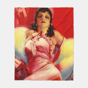 1930年代のホットプリント フリースブランケット