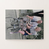 1930年代のマルベン・スター・バイクに乗るカップル カラー復元 ジグソーパズル (横)