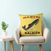 1930年代のマーベルサーモン缶ラベル クッション (椅子)