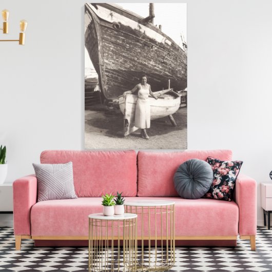 1930年代のリフランスのビエラ・カンヌでの午後 キャンバスプリント (インサイチュ (リビング))