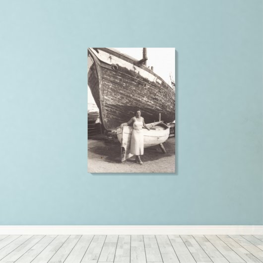 1930年代のリフランスのビエラ・カンヌでの午後 キャンバスプリント (インサイチュ (ウッドフロア))