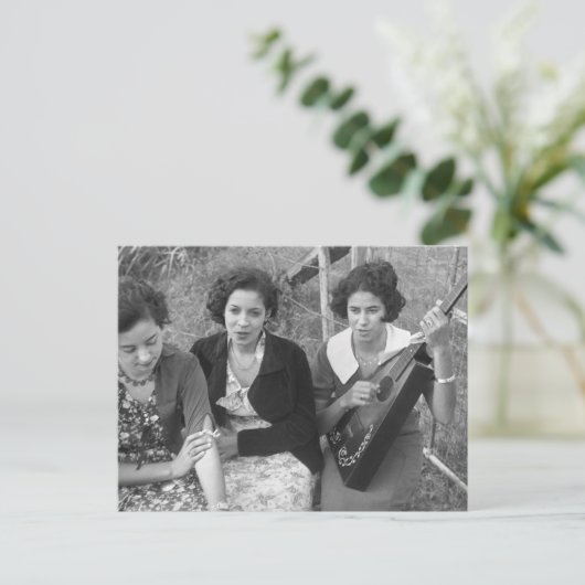 1930年代のルイジアナのクレオール少女たち ポストカード (スタンド正面)