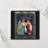 1930年代のレディースクリスマスアート カード (正面/裏面インサイチュ)