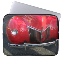 1930年代のレトロな赤い自動車のラップトップスリーブ ラップトップスリーブ
