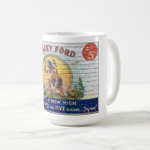 1930年代のレンガ壁コーヒーマグのシガーボックスラベル コーヒーマグカップ (正面右)